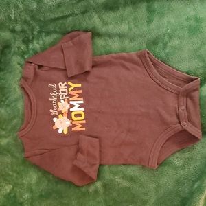 Carters long sleeve onsie size 12 months Thanksgiving Fall
